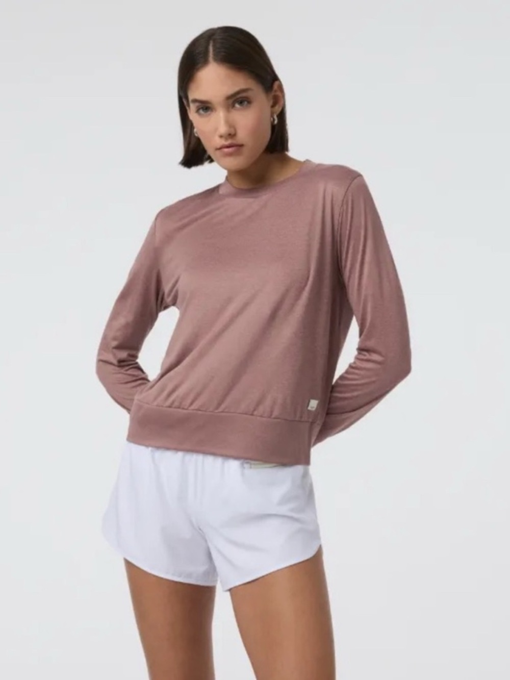 Vuori Daydream Crew in Sedona Brown Heather Pullover Size Large